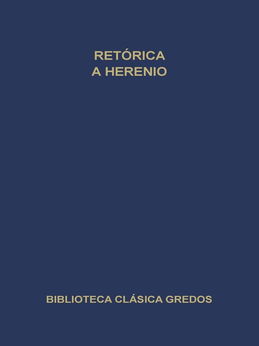 Cover image for Retórica a Herenio
